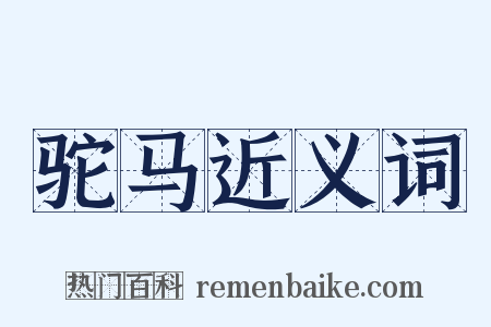 驼马近义词是什么意思的图片